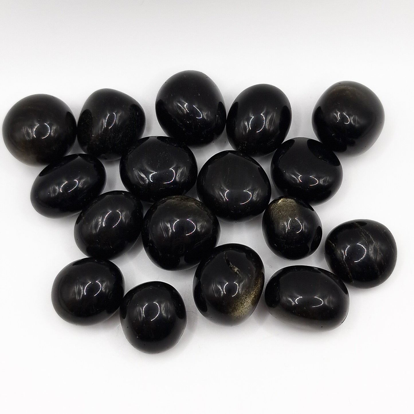 Pierre Roulée OBSIDIENNE DORÉE AA