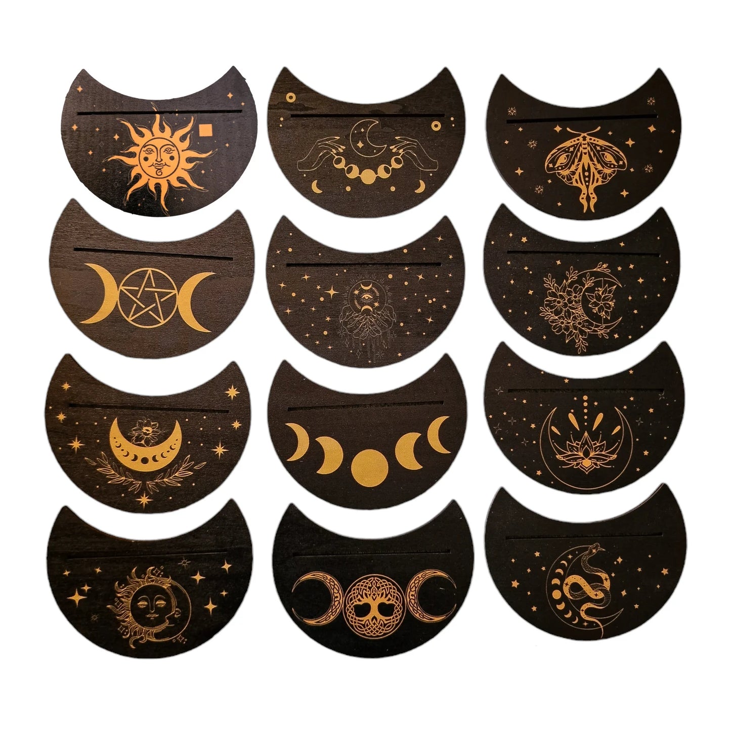Petits Supports de Cartes Oracles BOIS NOIR