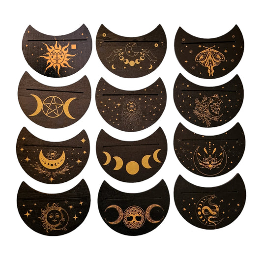 Petits Supports de Cartes Oracles BOIS NOIR