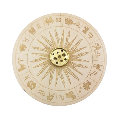 Porte Encens Bois Naturel MANDALA LUNES ASTRO