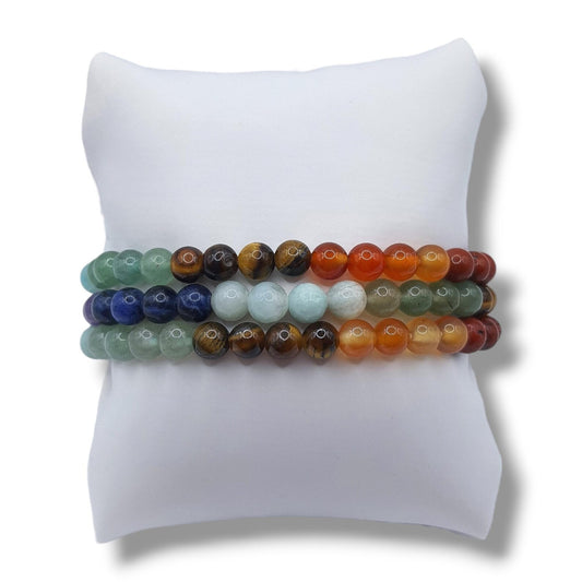 Bracelet Boule 06mm 7 CHAKRAS