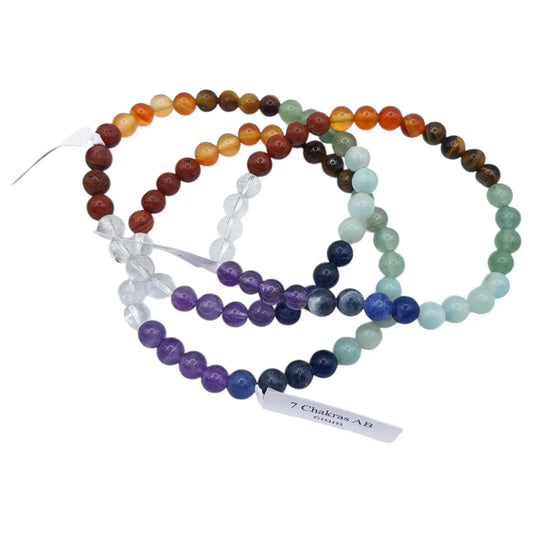 Bracelet Boule 06mm 7 CHAKRAS