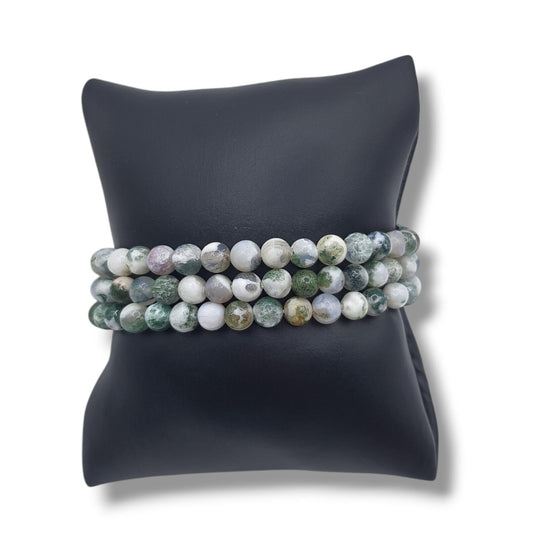 Bracelet Boules 06mm AGATE ARBRE