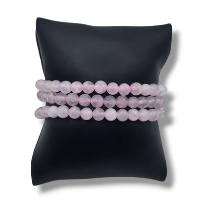 Bracelet Boule 06mm QUARTZ ROSE A