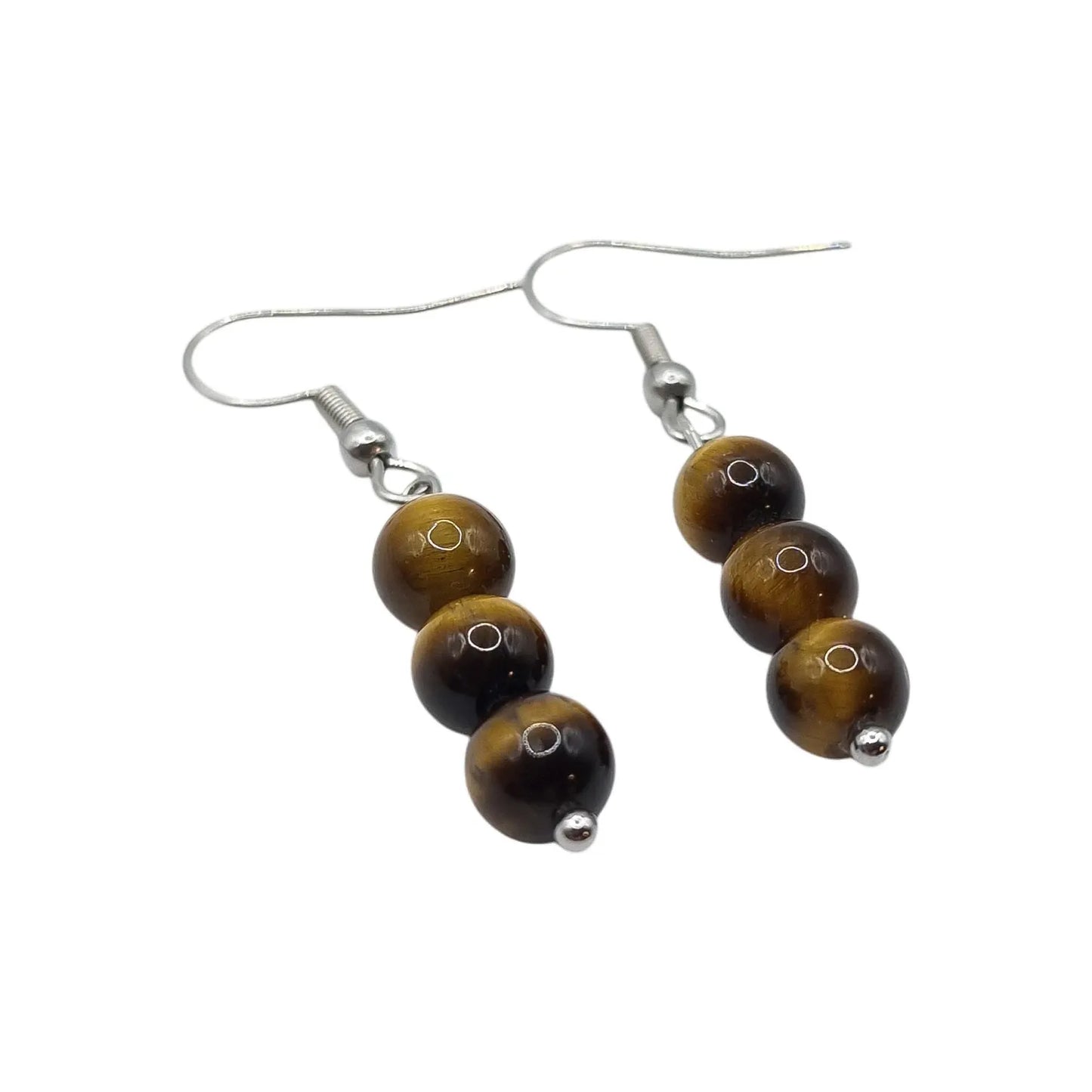 Boucles d'Oreilles Boule 06mm OEIL DE TIGRE A