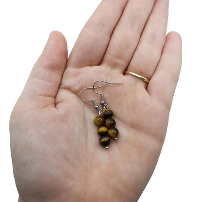 Boucles d'Oreilles Boule 06mm OEIL DE TIGRE A