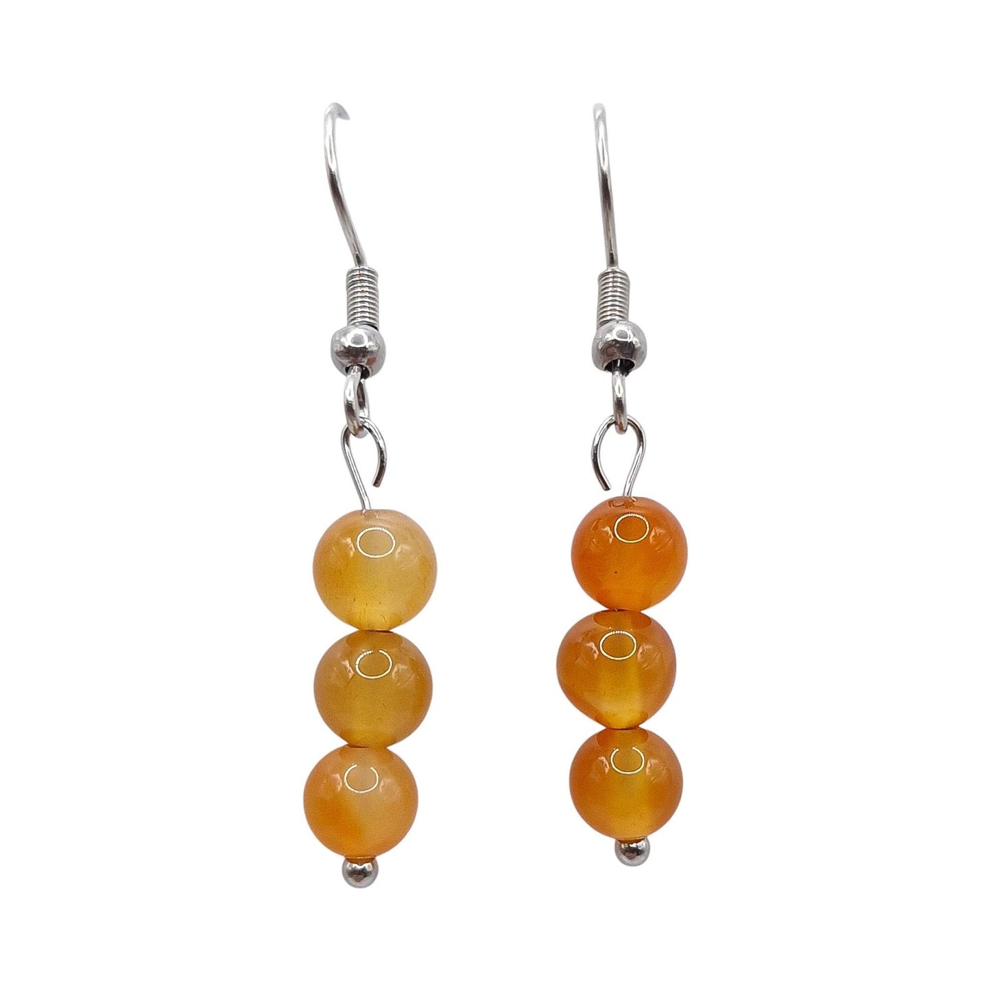 Boucles d'Oreilles Boule 06mm CORNALINE A