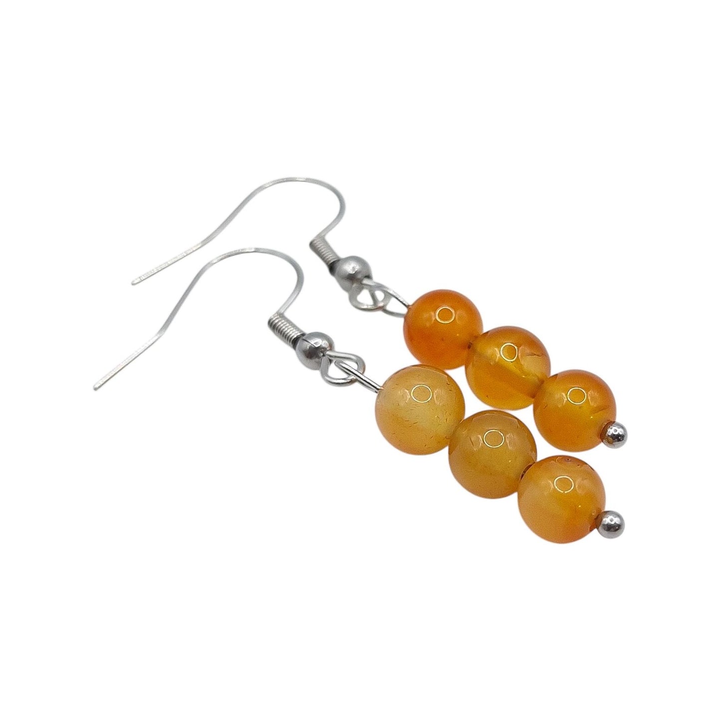 Boucles d'Oreilles Boule 06mm CORNALINE A