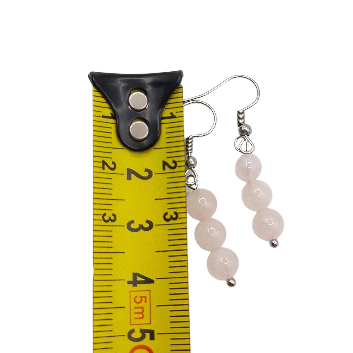 Boucles d'Oreilles Boule 06mm QUARTZ ROSE A