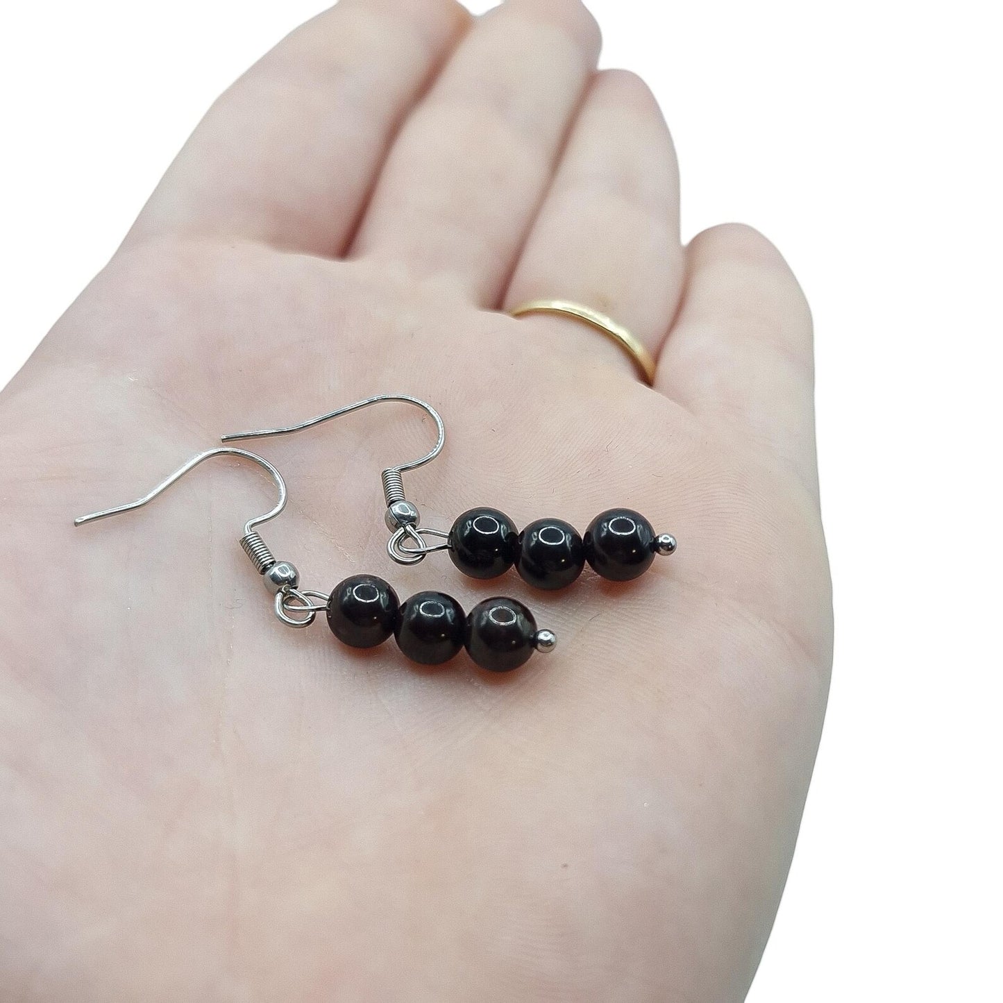 Boucles d'Oreilles Boule 06mm GRENAT ROUGE ALMANDIN AA