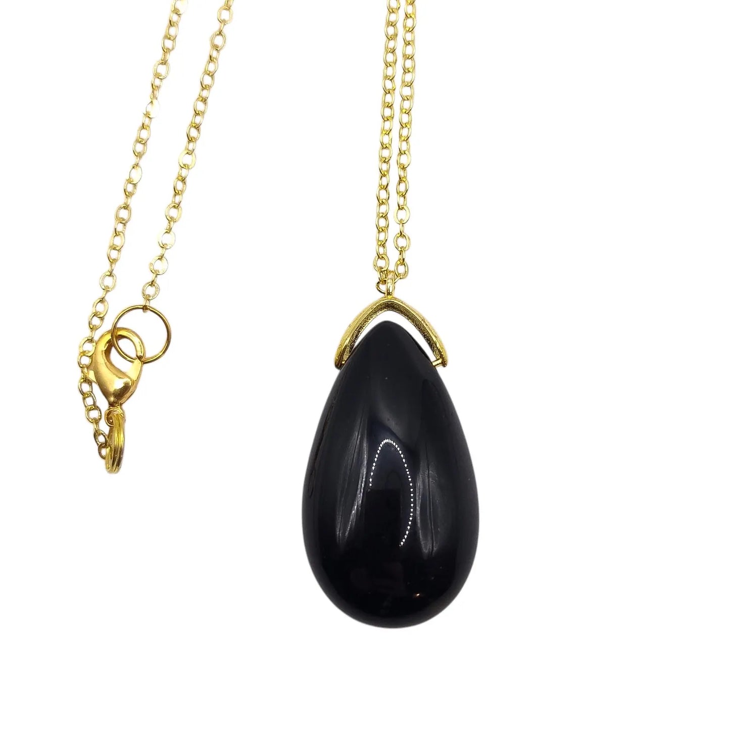 Collier Sautoir OBSIDIENNE NOIRE A