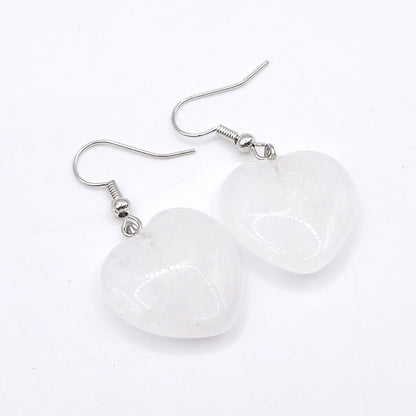 Boucles d'Oreilles COEUR CRISTAL DE ROCHE
