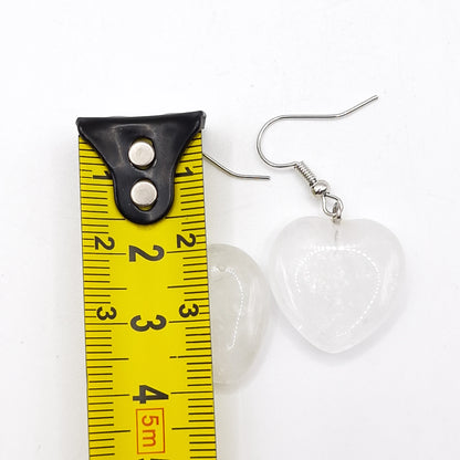 Boucles d'Oreilles COEUR CRISTAL DE ROCHE