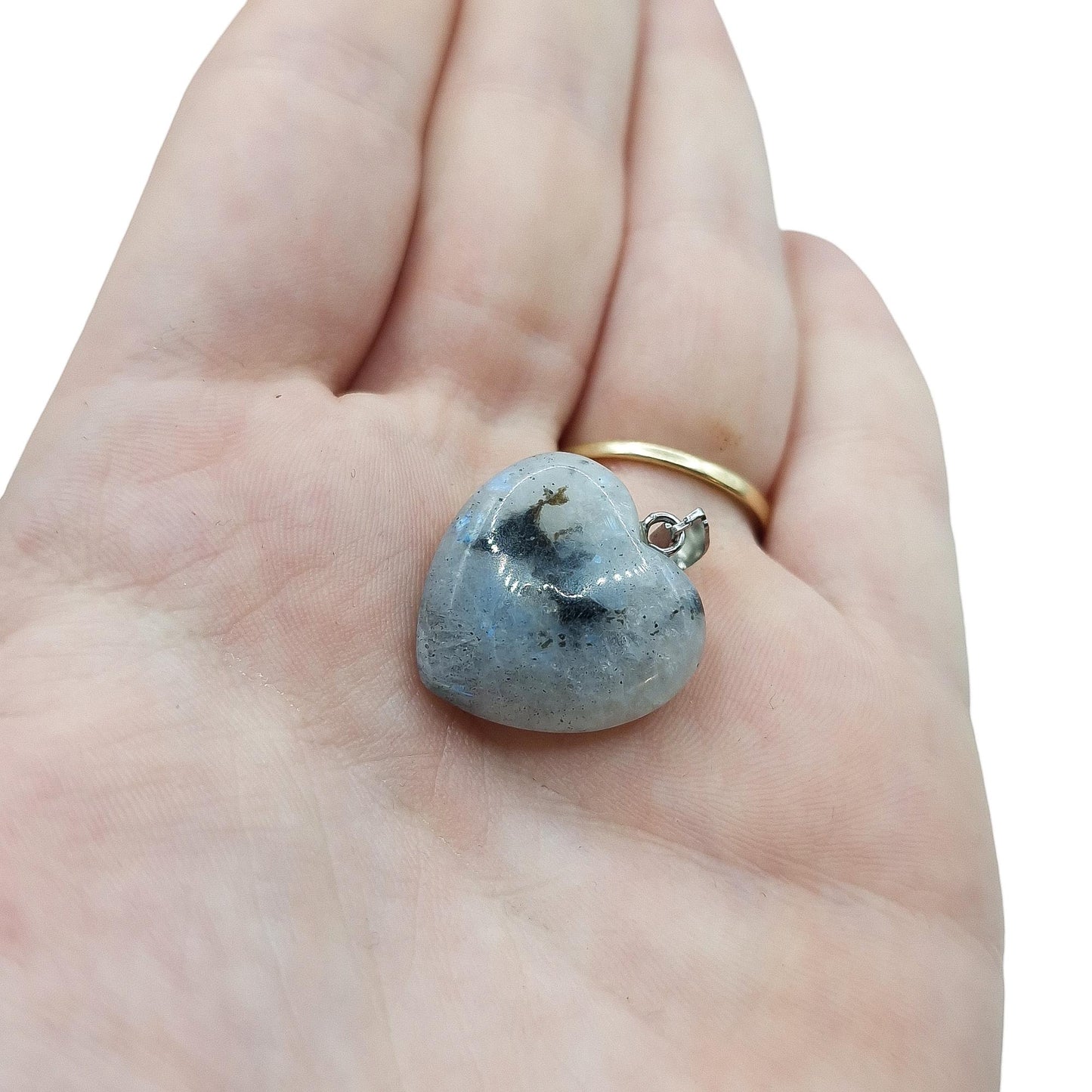 Pendentif Coeur LABRADORITE