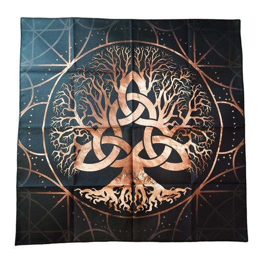 Nappe de Tarot ARBRE DE VIE & TRIQUETRA